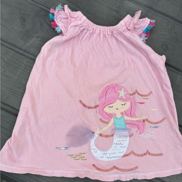Mud Pie Pink Mermaid Tank Top - 5T - Picture 1 of 6
